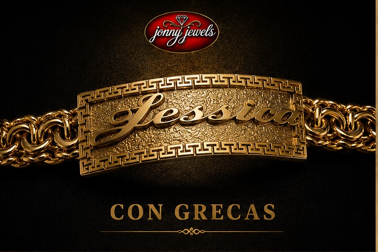 Con Grecas frame style nameplate